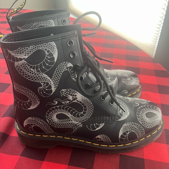 Dr. Martens Shoes - Dr. Martens Black Wild Serpent Boots